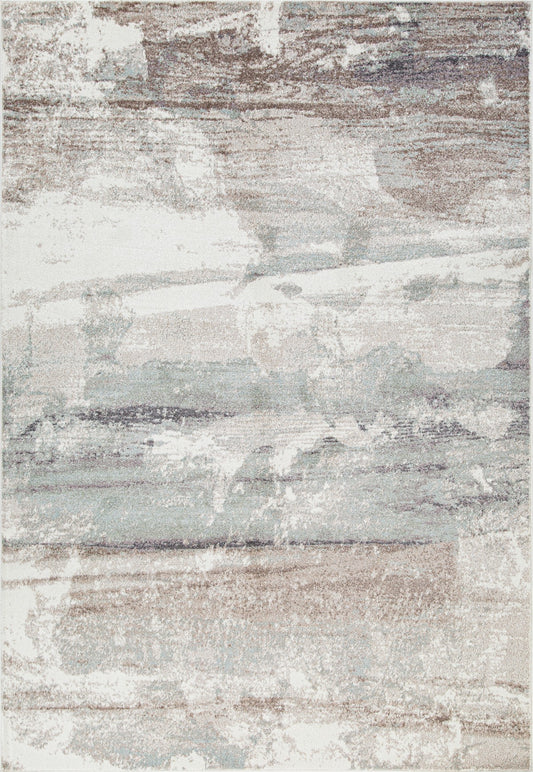 Distressed Jute Area Rug – White/Beige (8' x 11')