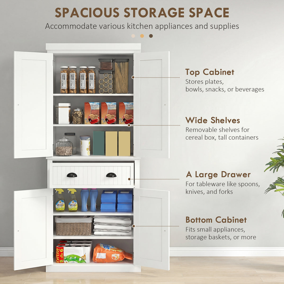 Kitchen Pantry with Drawer – 30"W x 72"H