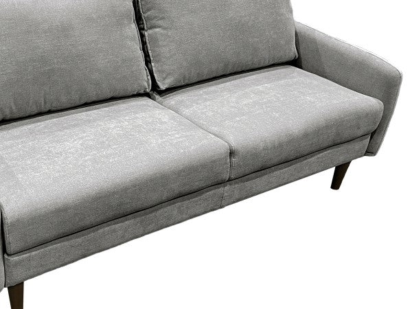 Ellison Modern 3-Seater Dark Grey Sofa | Durable Polyester Fabric & Splayed Legs