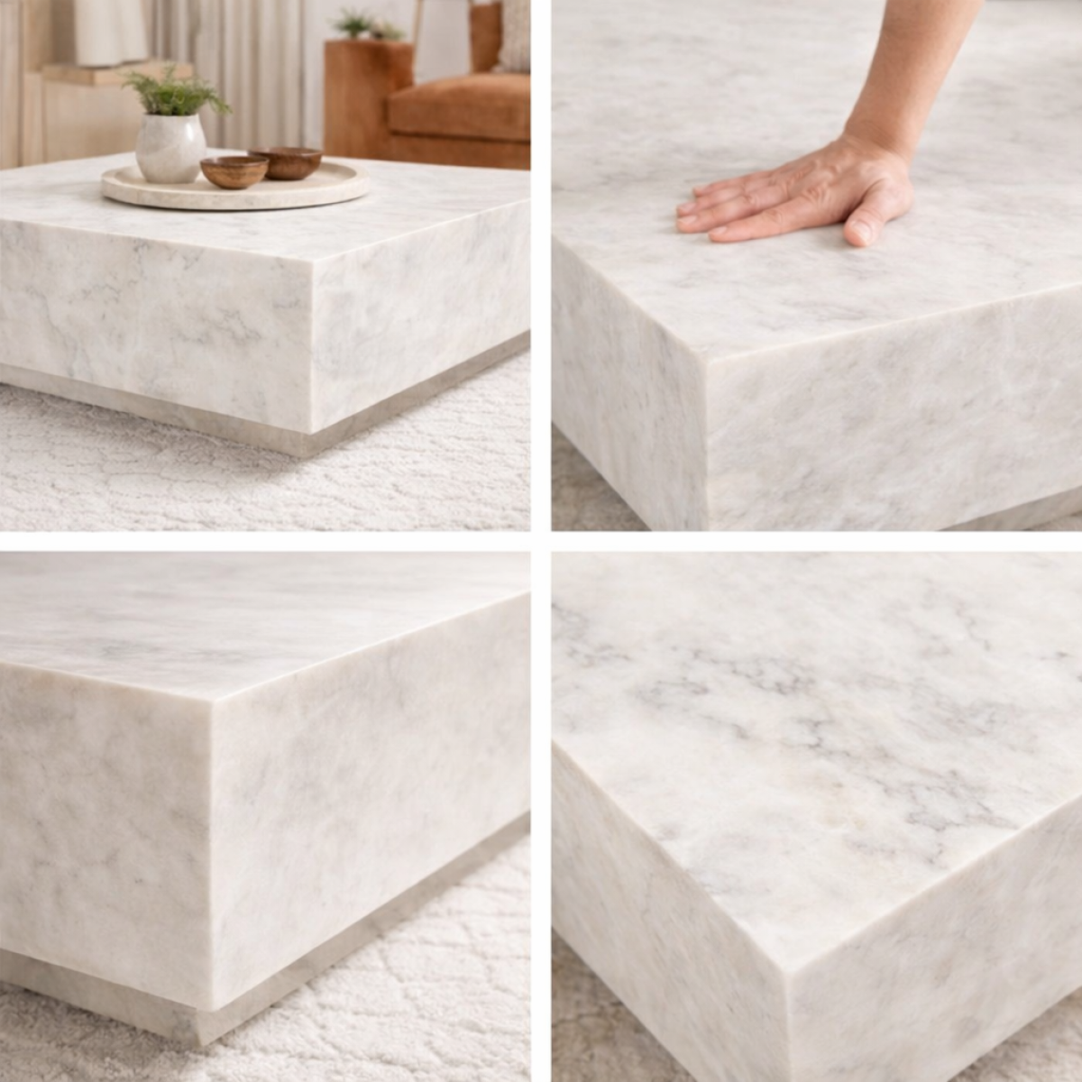Marble Coffee Table – White
