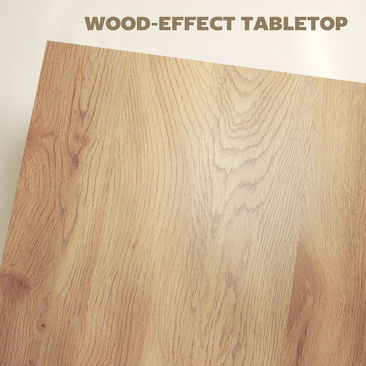 31.5" Square Coffee Table with 1.6" Thick Top, Natural Wood