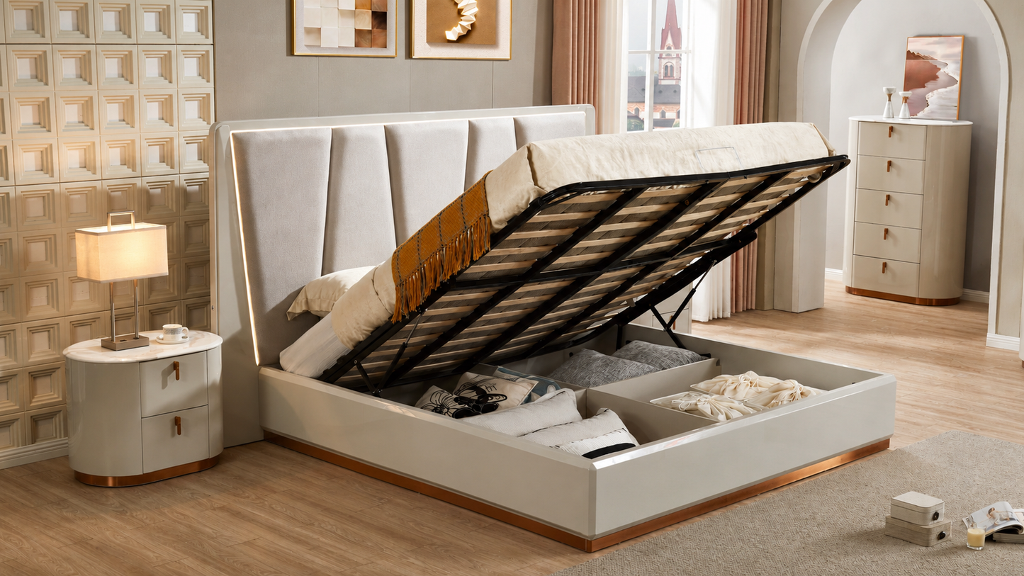 Rosa Modern Lift-Top Bedroom Set