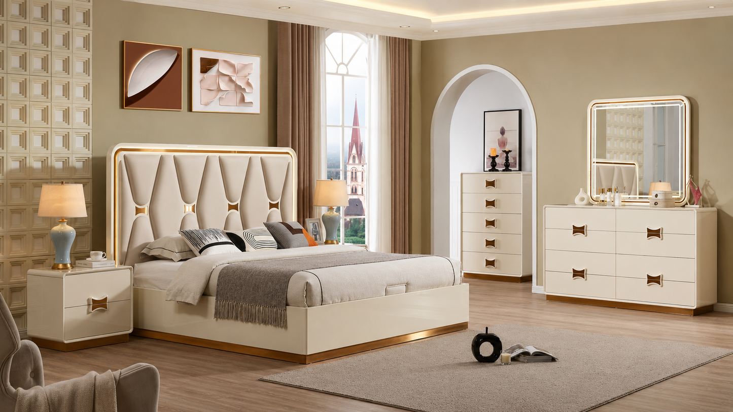 Venus Modern Lift-Top Bedroom Set