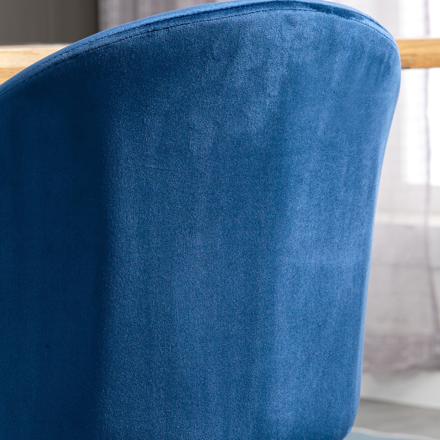 HOMCOM Modern Velvet Dining Chairs Set of 4, Elegant Mid-Back Upholstered Side