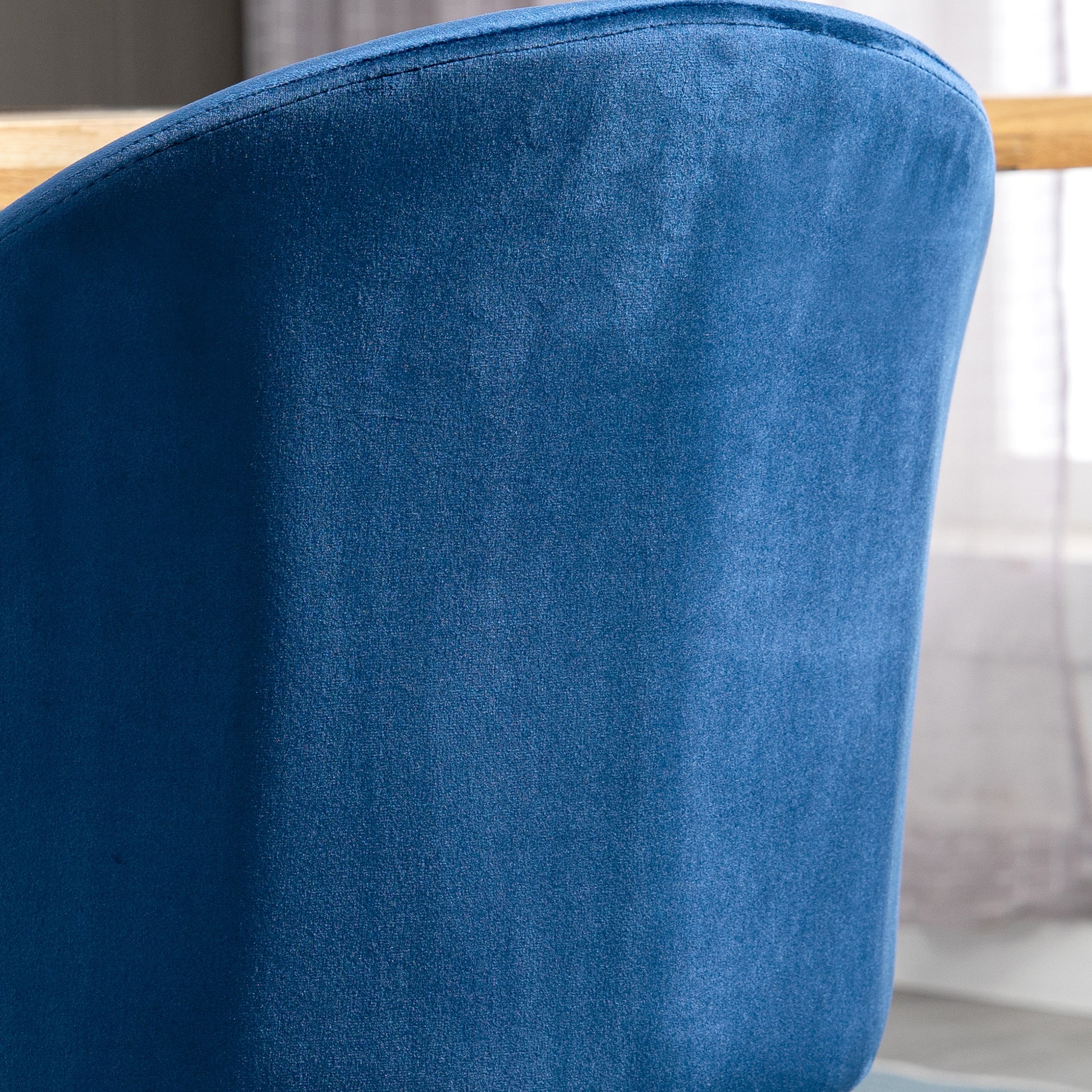 HOMCOM Modern Velvet Dining Chairs Set of 4, Elegant Mid-Back Upholstered Side