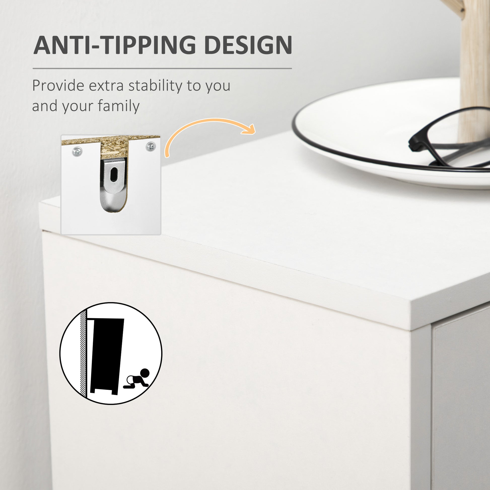 Modern White Shoe Cabinet: 12-Pair Storage, Flip Doors, Drawer, Adjustable Shelf