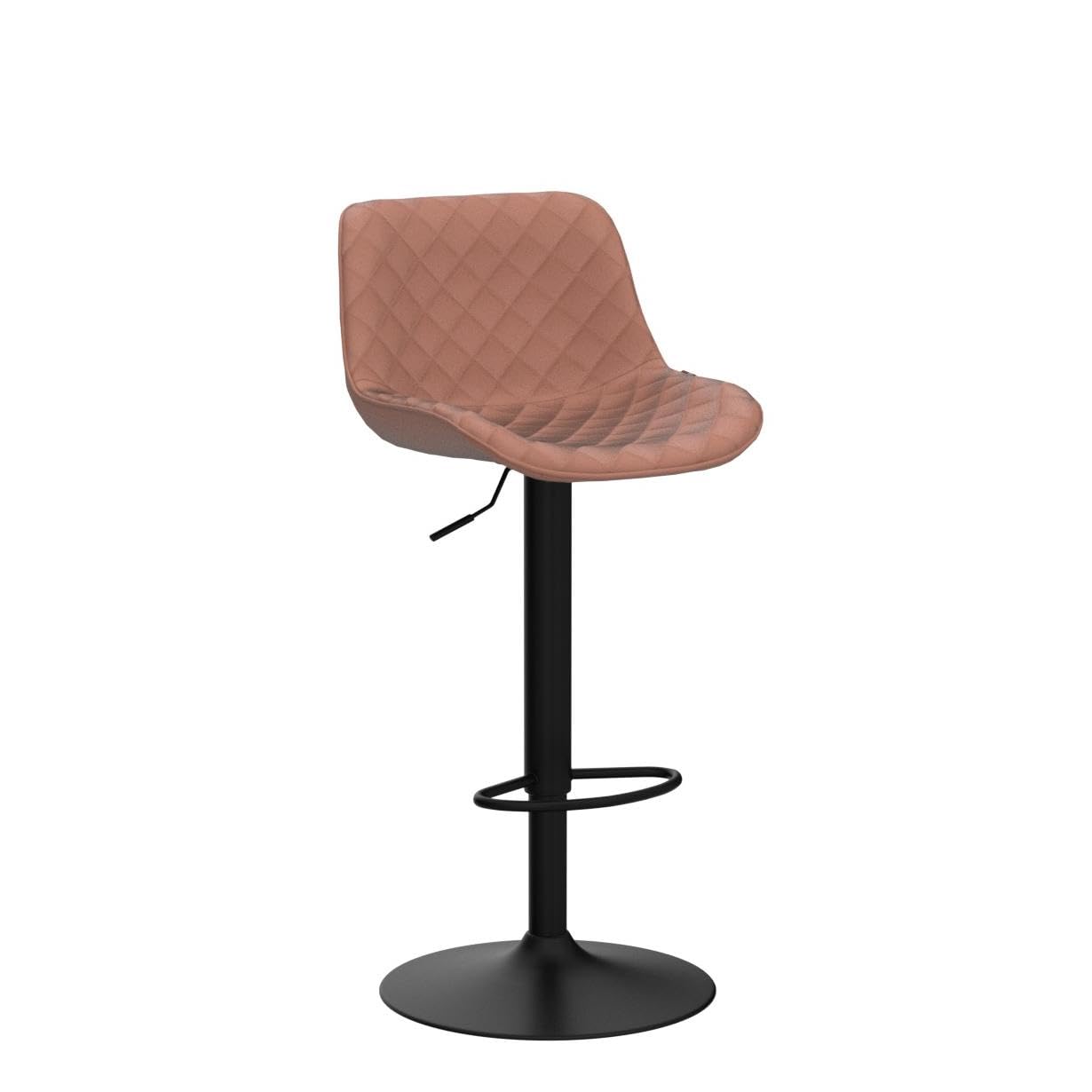 Grey Bar Stools Set of 2 Counter Height Bar Stool Faux Leather Upholstered Metal Barstools Modern Adjustable Swivel High Back Bar Chairs Home Kitchen Dining Island