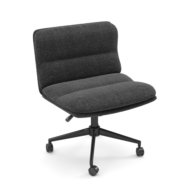 Aimie Ergonomic Black Office Chair with Adjustable Height and Wide Seat