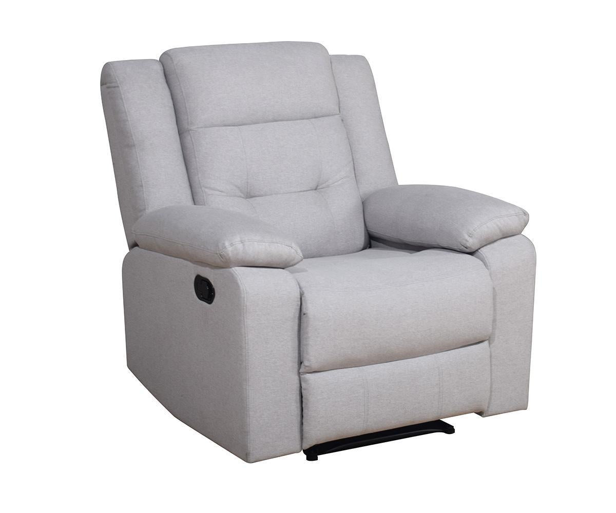 Winstone Manual Recliner Sofa Set: Durable Linen Fabric, Glider, Cup Holders