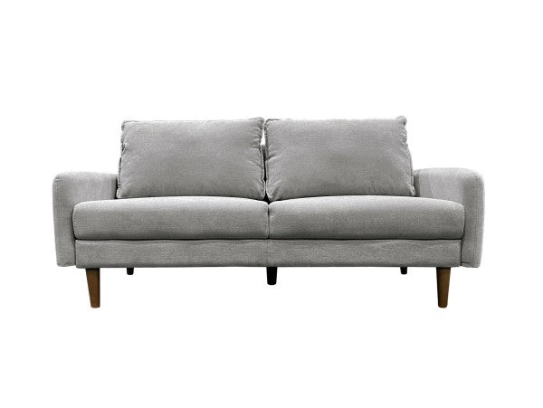 Ellison Modern 3-Seater Dark Grey Sofa | Durable Polyester Fabric & Splayed Legs