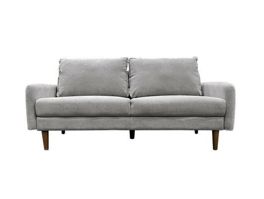 Ellison Modern 3-Seater Dark Grey Sofa | Durable Polyester Fabric & Splayed Legs