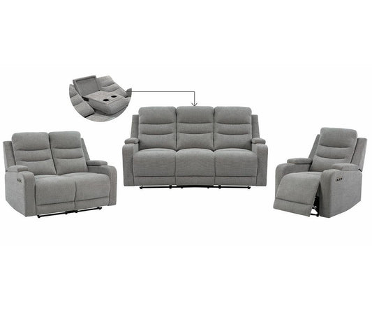 Collin Power Reclining Sofa, Love Seat & Chair