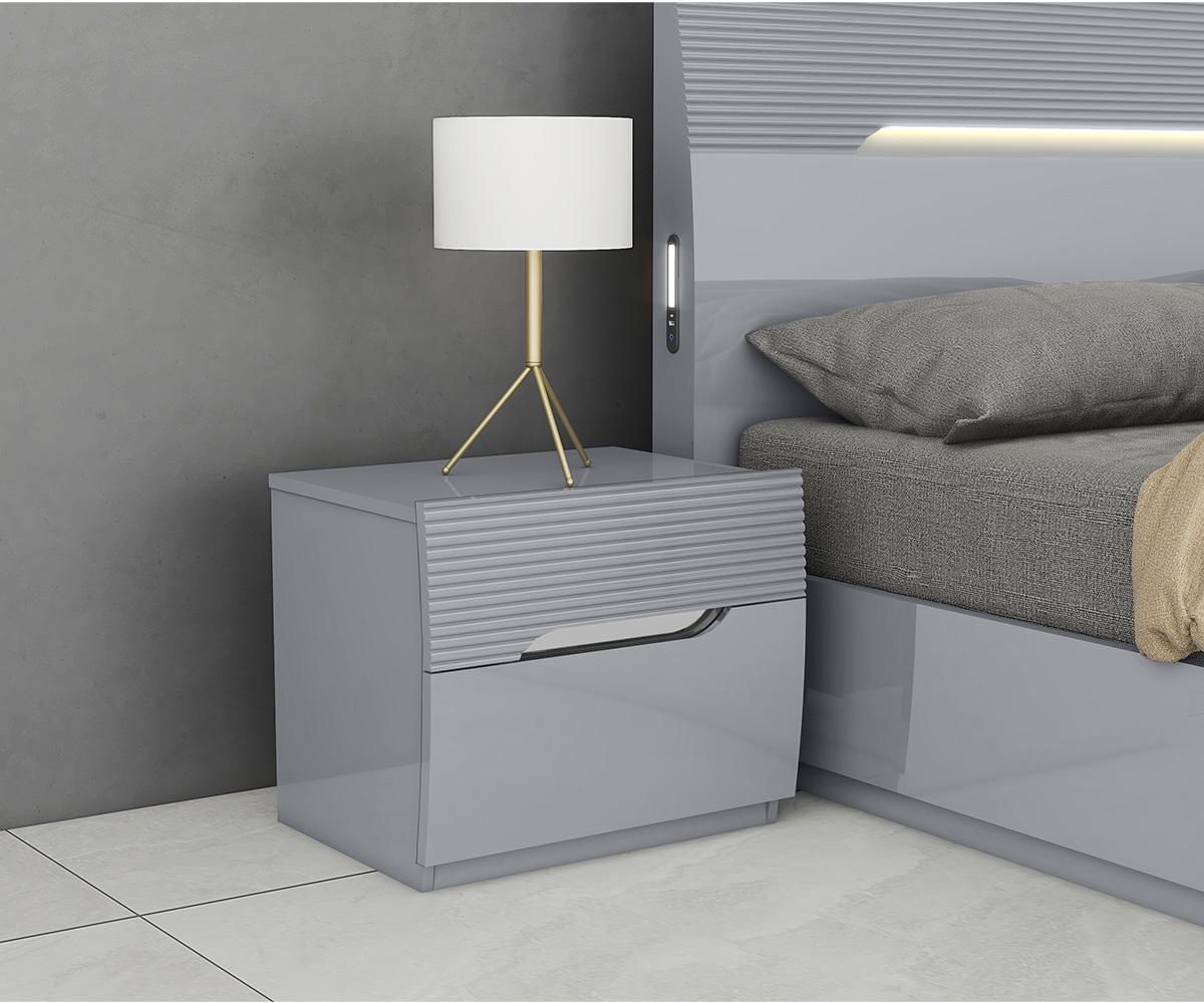 Lessie Nightstand – Cool Grey