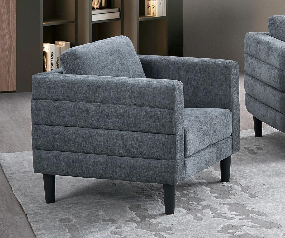 Brayden Charcoal Grey Fabric Living Room Sofa Set U521