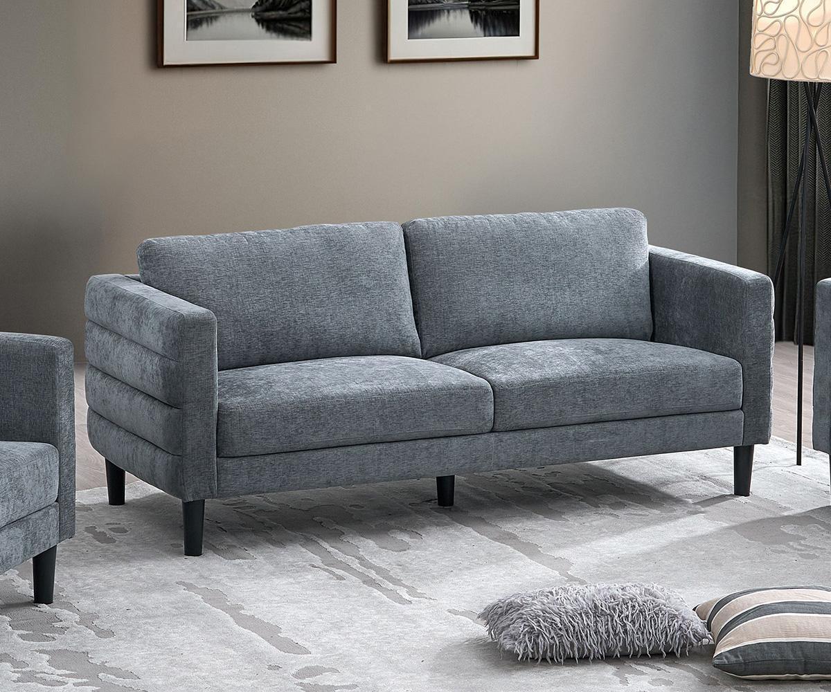 Brayden Charcoal Grey Fabric Living Room Sofa Set U521