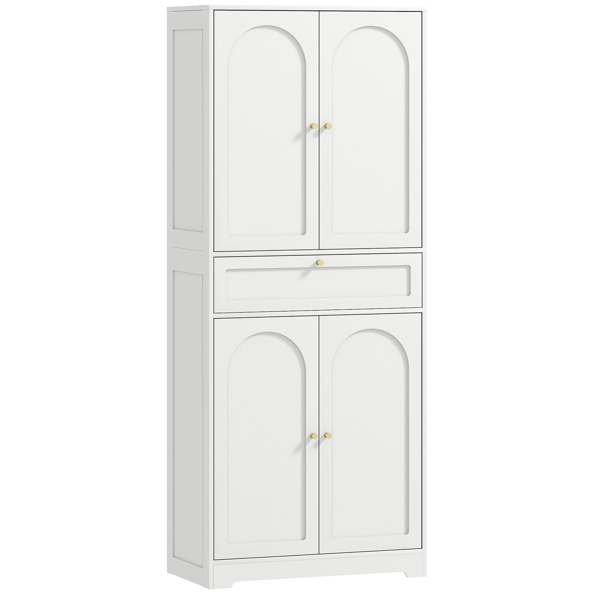Modern Freestanding Storage Cabinet with Shaker Doors and Adjustable Shelves – 30"W x 72"H