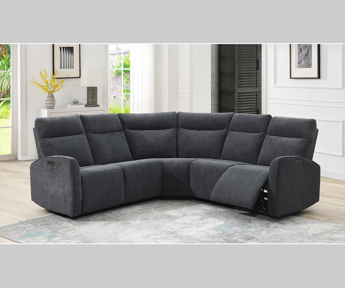 Alabama Power Reclining Sectional, Grey