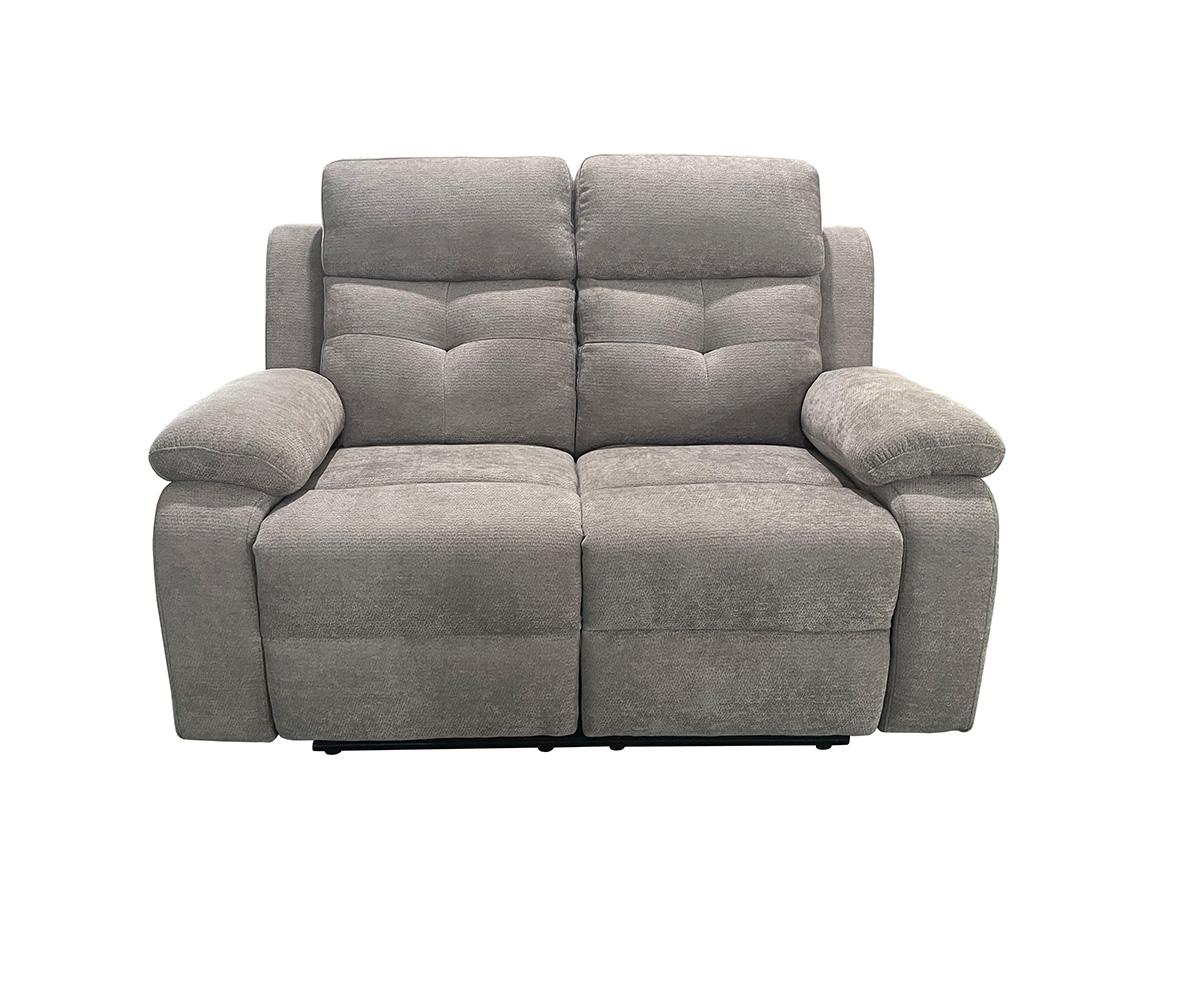 Jemma Grey Manual Reclining Fabric Living Room Loveseat KMX079L