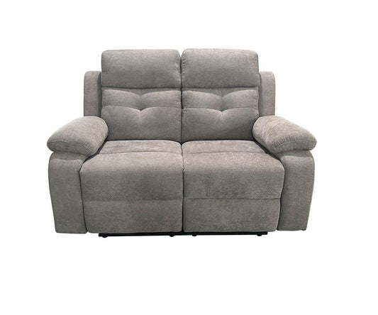 Jemma Grey Manual Reclining Fabric Living Room Loveseat KMX079L
