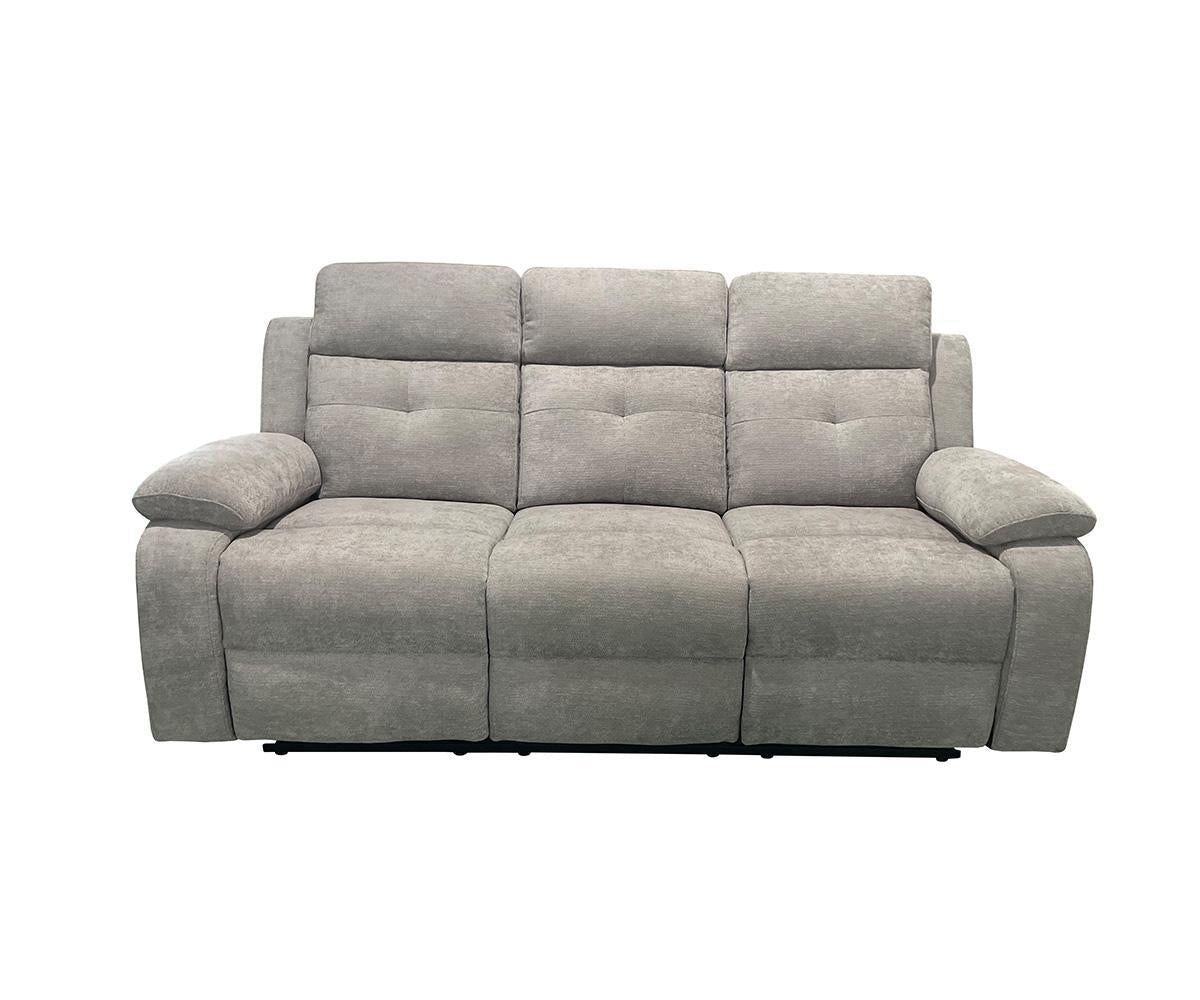 Kwality Jemma Grey Fabric Recliner Living Room Sofa Set KMX079