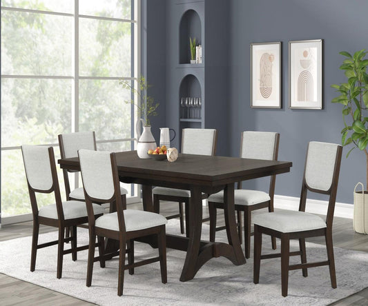 Seren Brown Solid Wood Dining Set DT8637