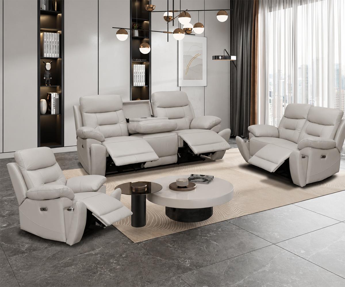 Holmer 3-Piece Power Reclining Living Room Sofa Set With USB