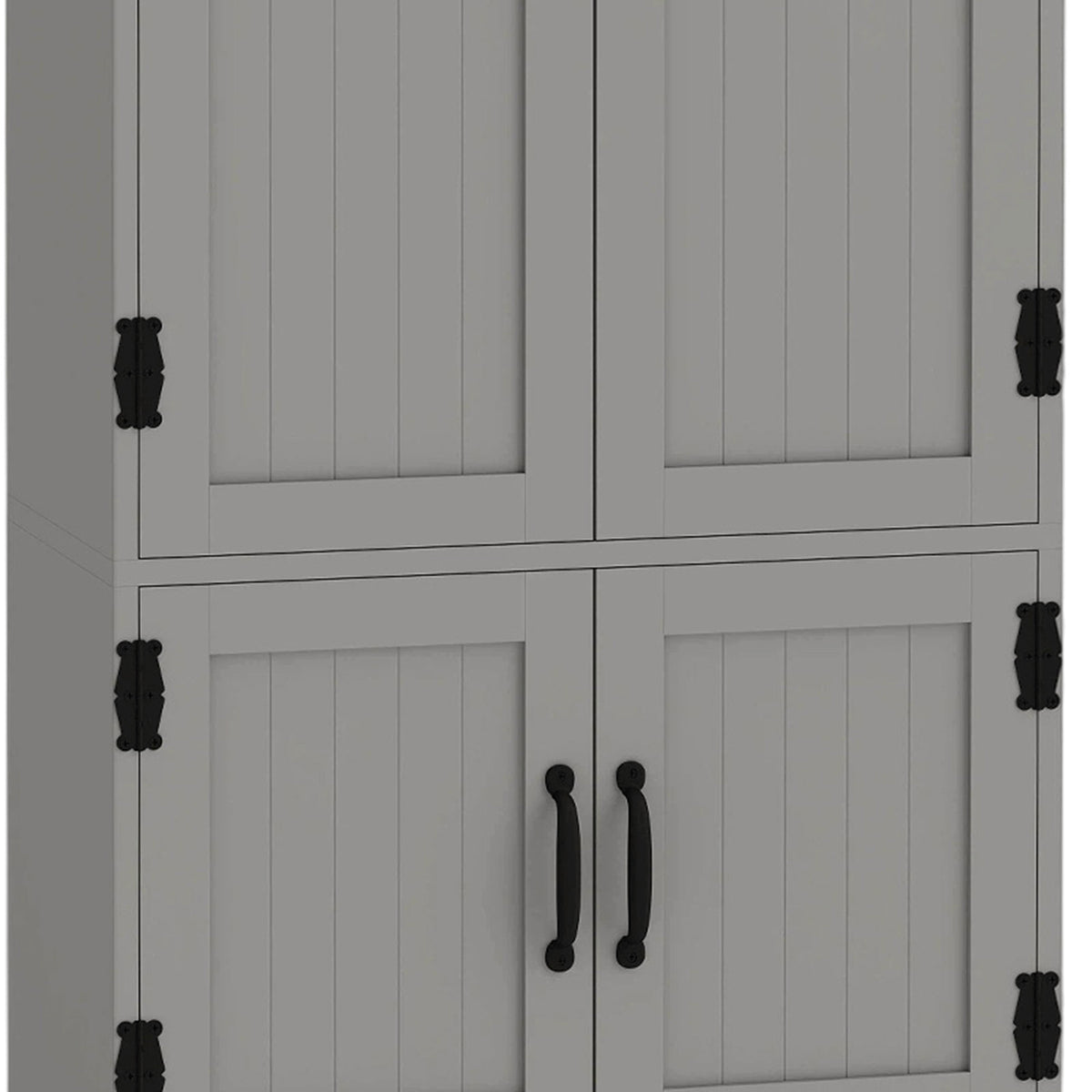 4-Door Pantry Storage Cabinet with Adjustable Shelves – 24"W x 60"H