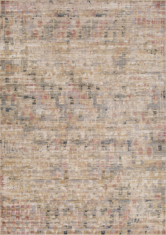 Distressed Area Rug – Tan/Brown/Rust