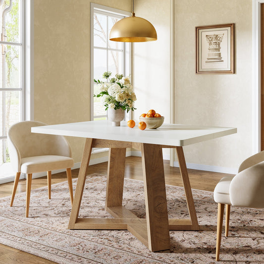 47" Rectangular Dining Table, Modern Kitchen Dinner Table for 4 People