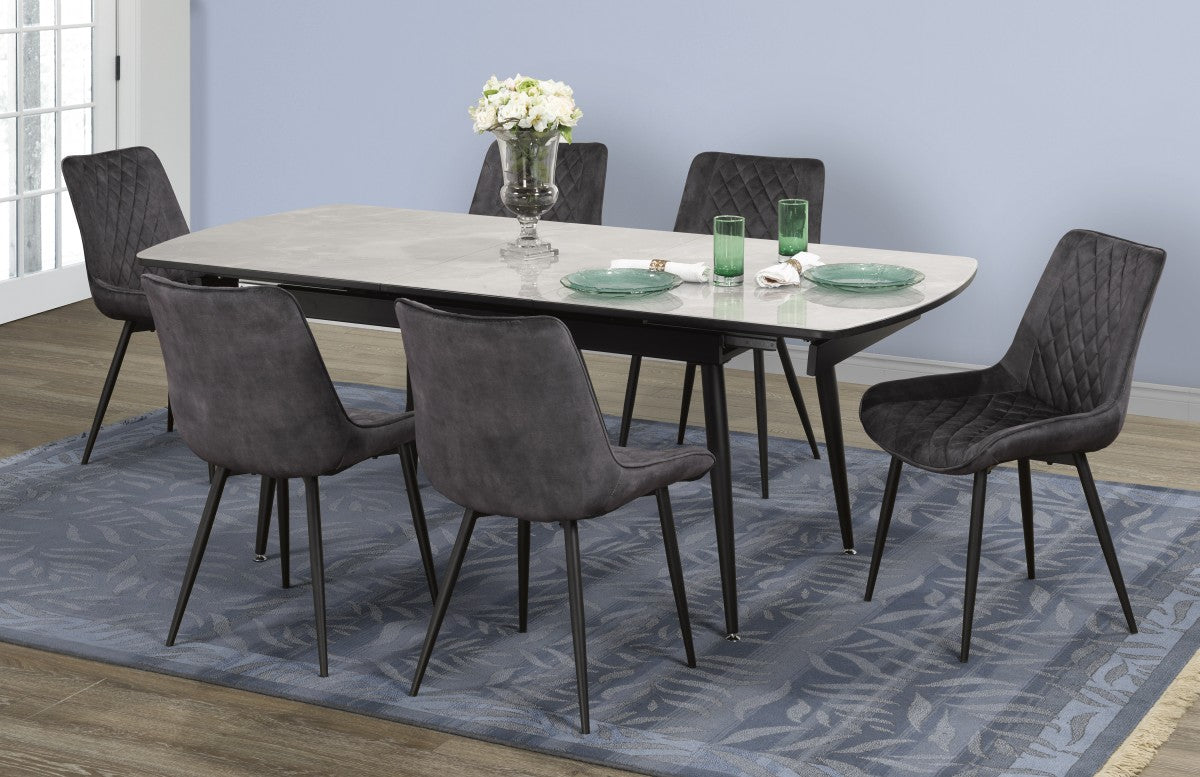 Extendable Dining Table – Dark Grey