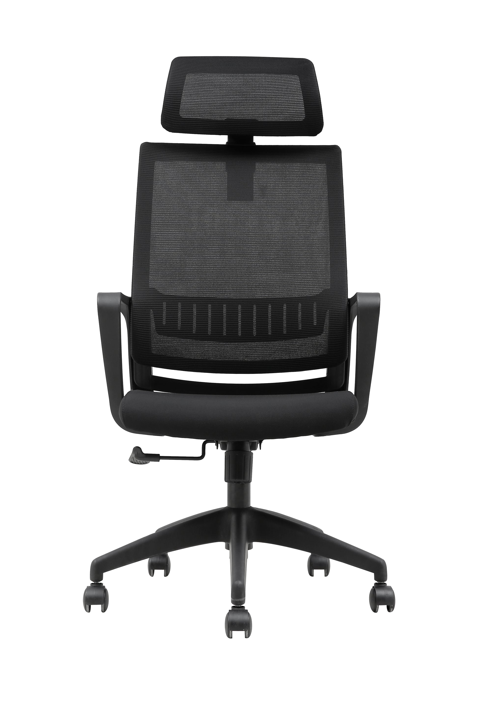 Ergonomic Black Mesh Office Chair with Lumbar Support and Adjustable Features