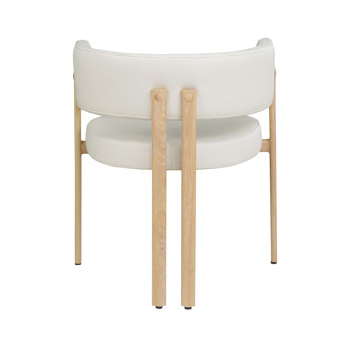 Curved Dining Chair, Set of 2 – Cream/Oak