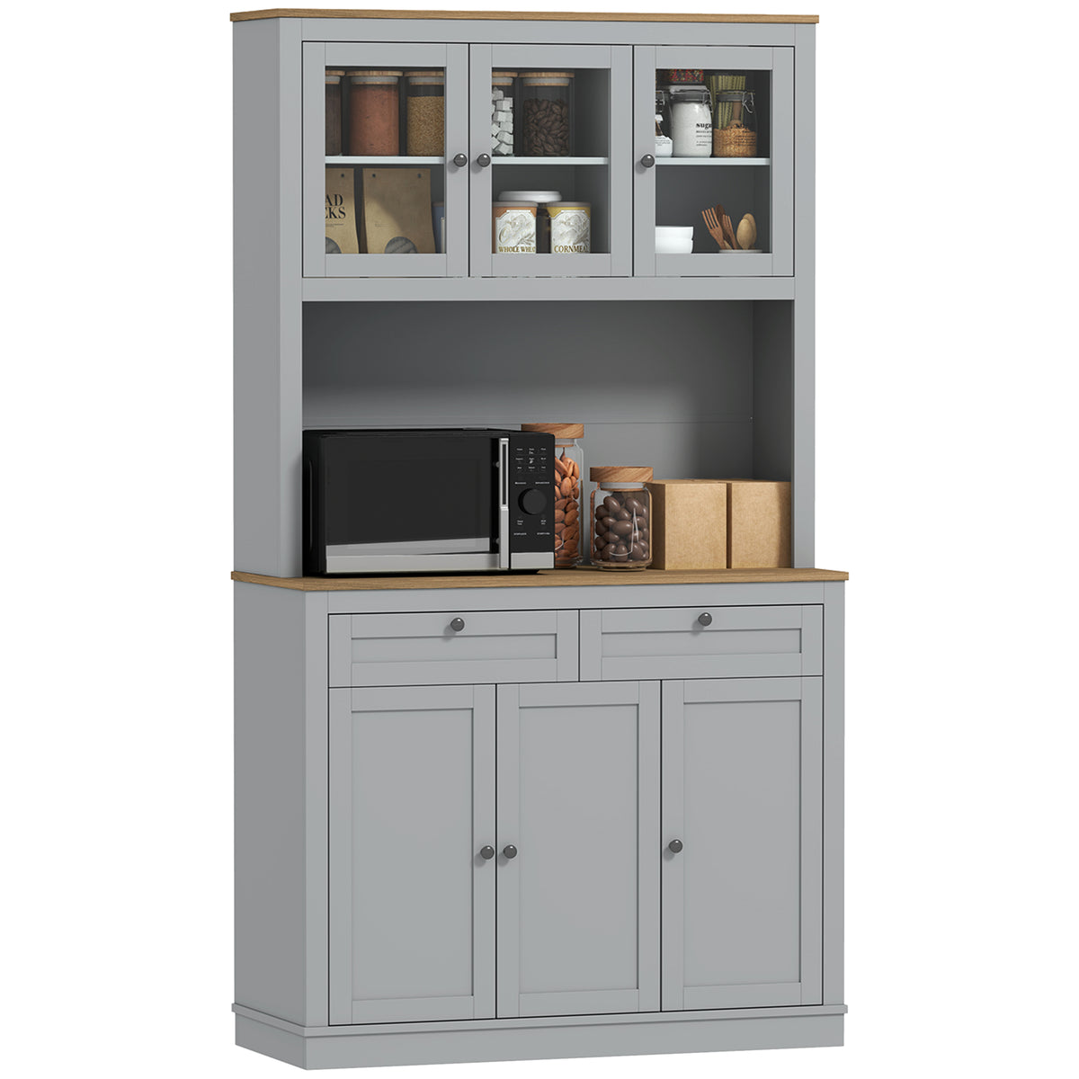 Pantry Cabinet with Microwave Space – 39"W x 71"H