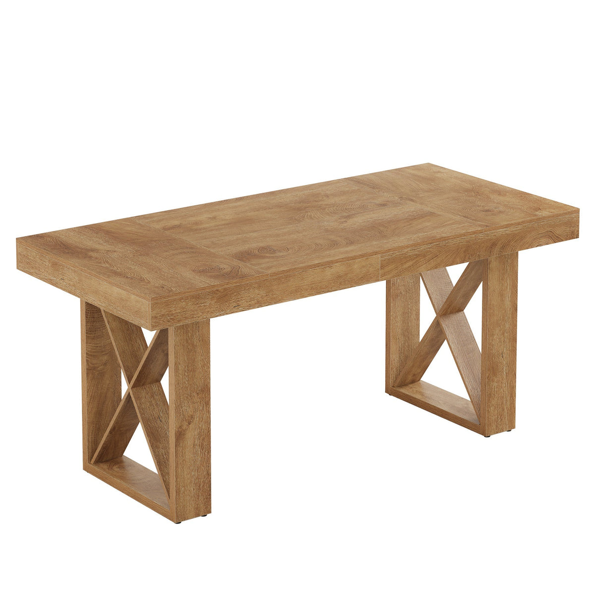 63" Computer Desk, Simple Executive Desk Writing Table for Home Office