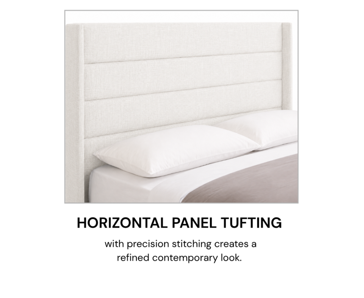 Titus T2160 Modern Tufted Linen Storage Platform Bed Frame