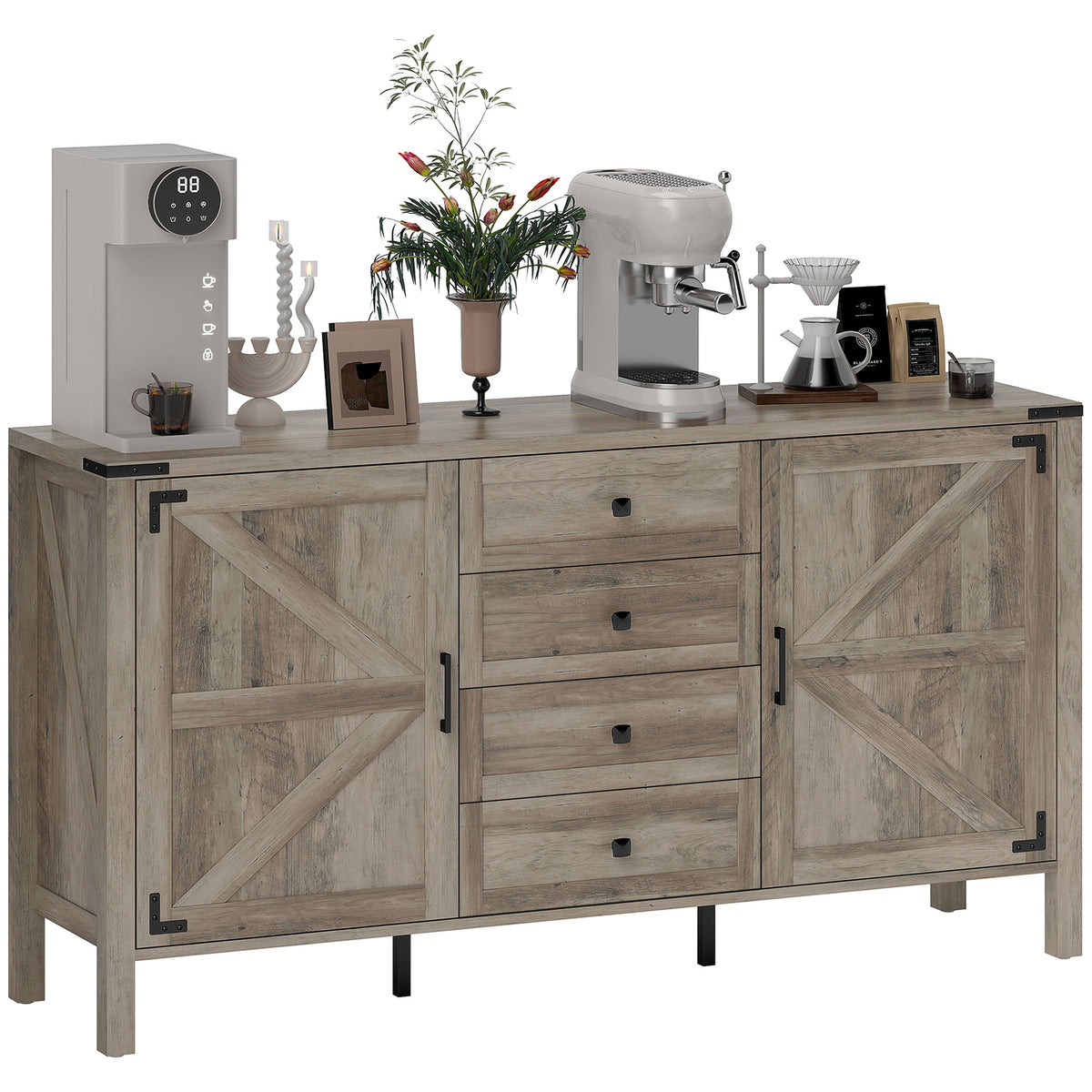 Farmhouse Sideboard with Thick Top – 59"W x 32"H