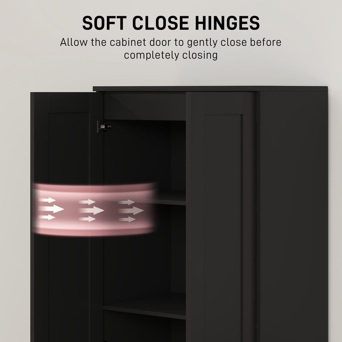 Tall Pantry Cabinet with Adjustable Shelves – 24"W x 69"H