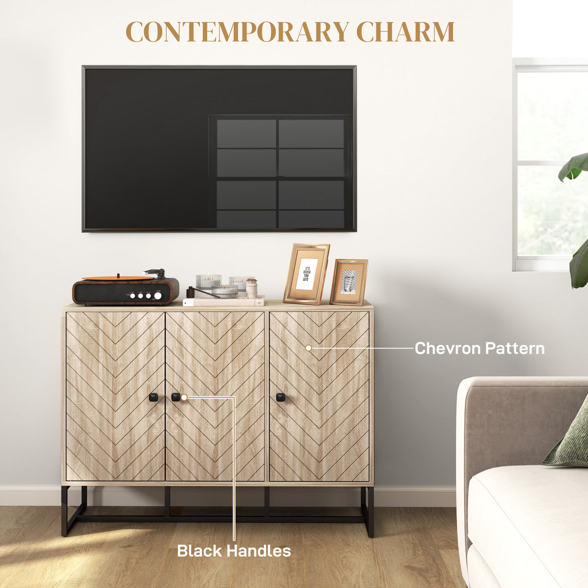 Buffet Cabinet with Adjustable Shelves – 43"W x 32"H