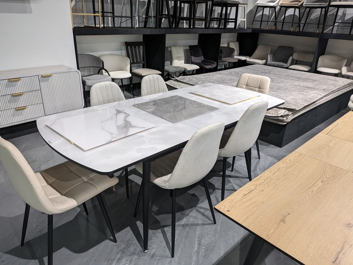 Extendable Dining Table – Dark Grey
