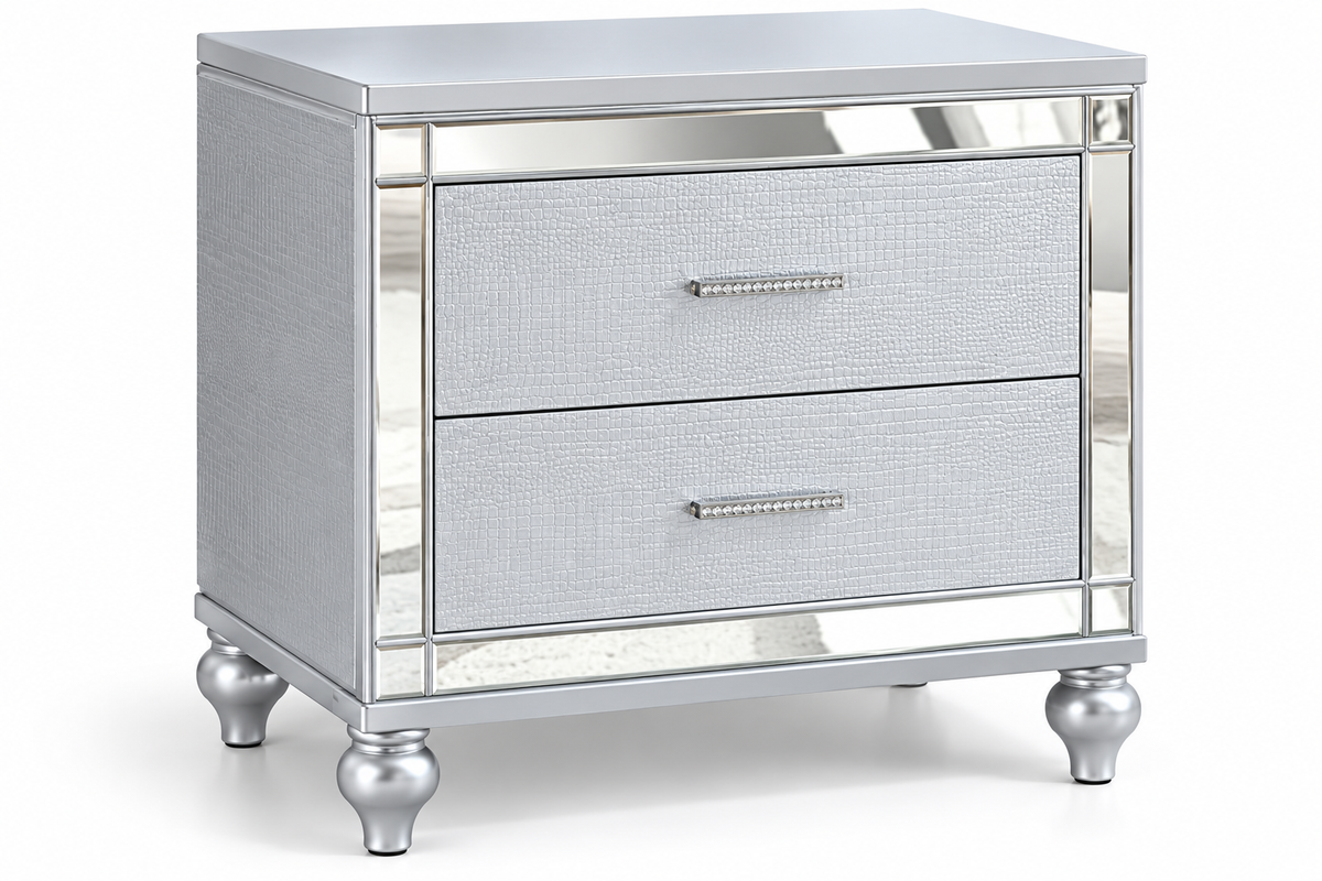 Valerie Bedroom Set – Silver | Modern Queen & King Complete Bedroom Collection
