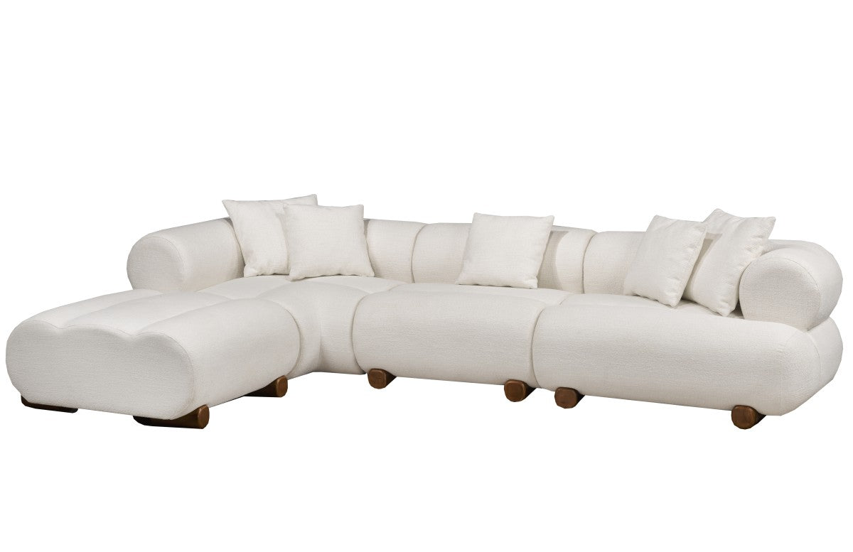 Curved Solid Wood Sectional