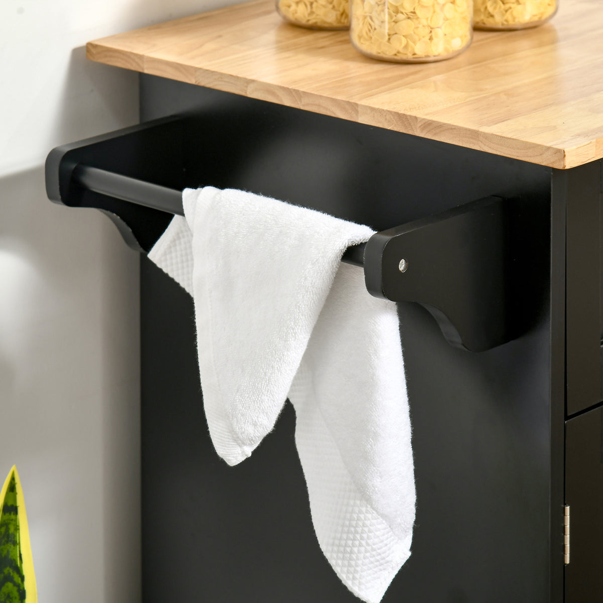 Kitchen Cart on Wheels with 2 Storage Drawers – 41"W x 36"H