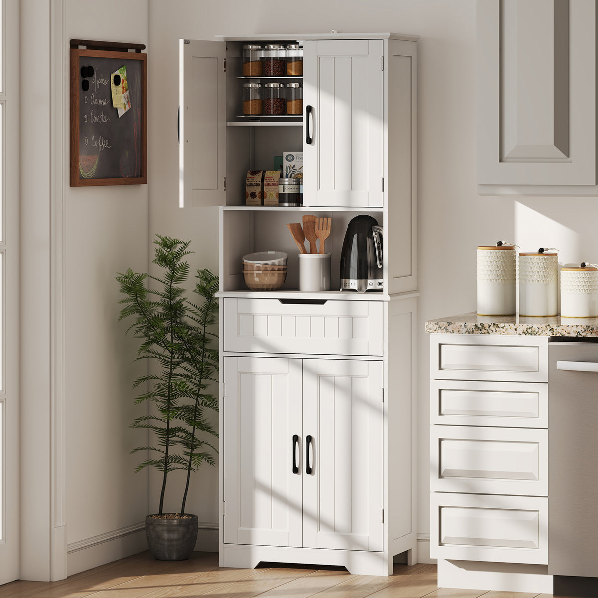 Kitchen Buffet with Hutch – 24"W x 68"H