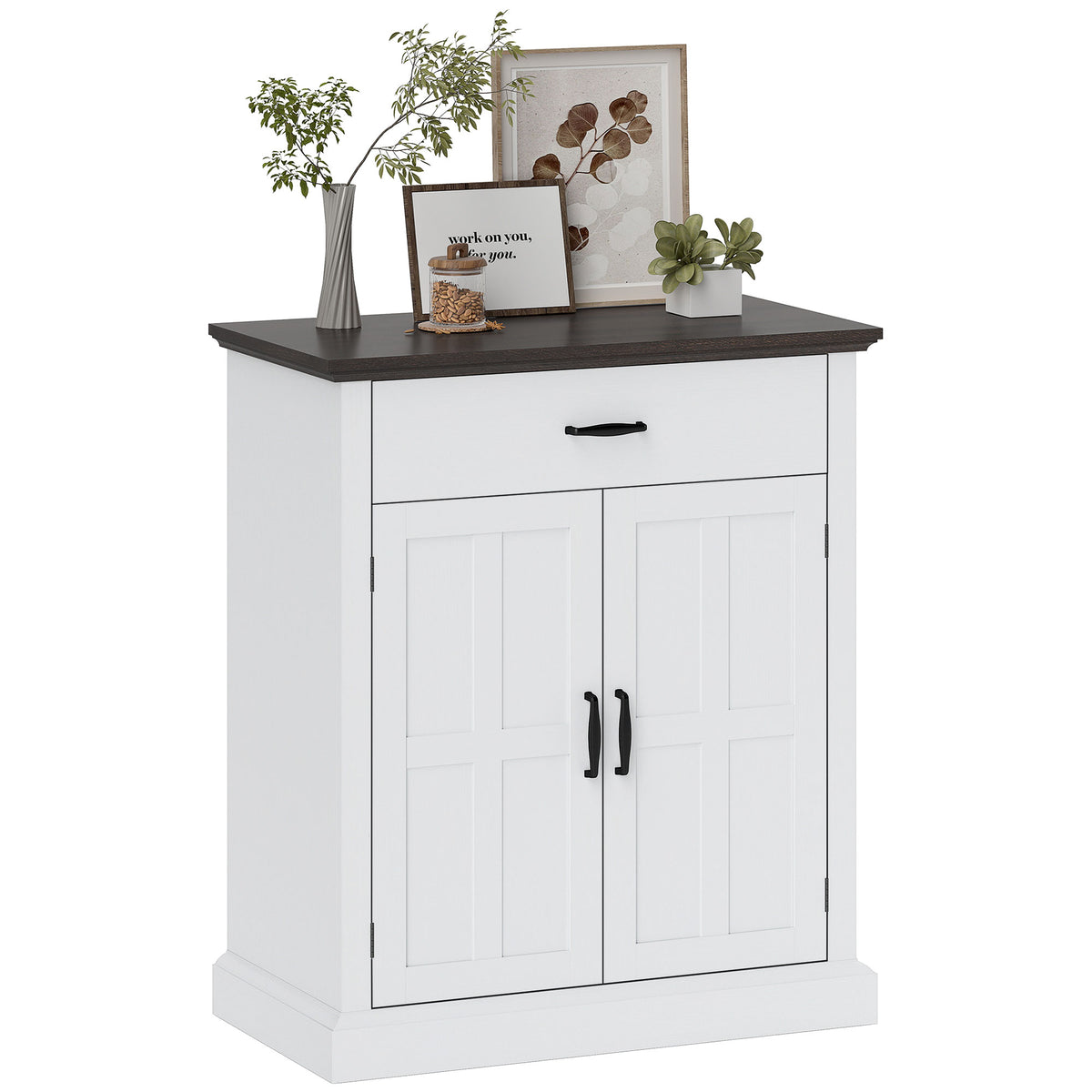 Modern Storage Cabinet with 2 Doors and Adjustable Shelf – 30"W x 36"H