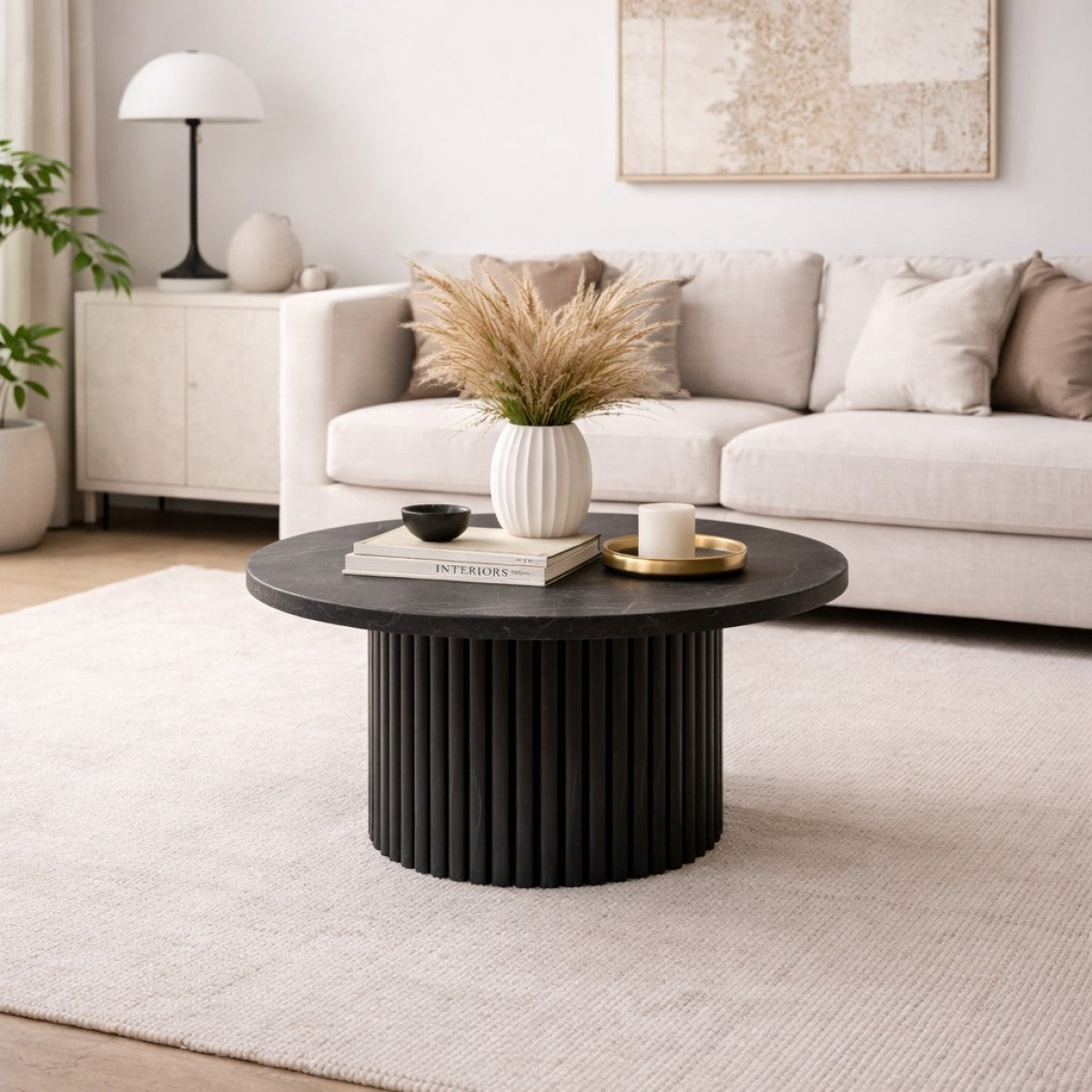 Marble Coffee Table – Black (Style 2)