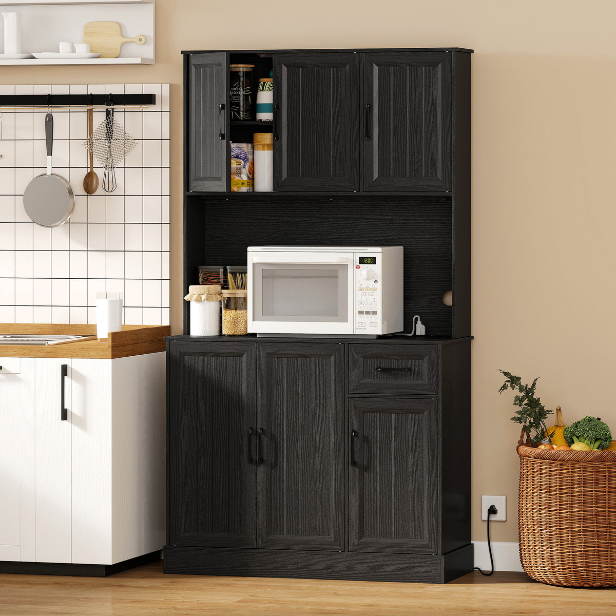Pantry Cabinet with Charging Station – 39"W x 71"H