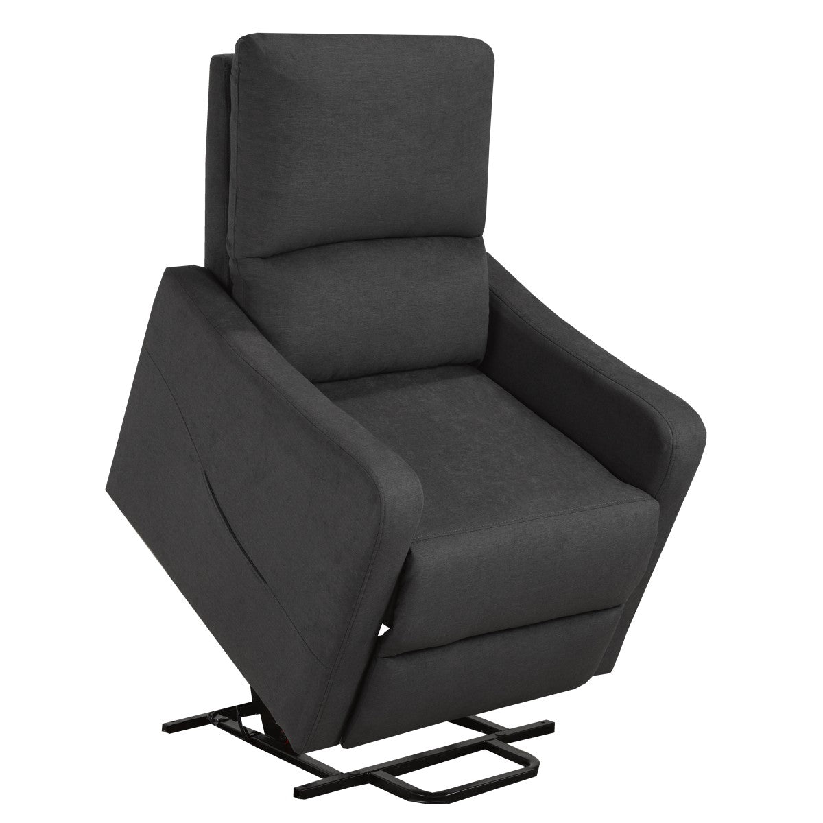 Upholstered Power Recliner Lift Chair – Dark Grey (Style 2)