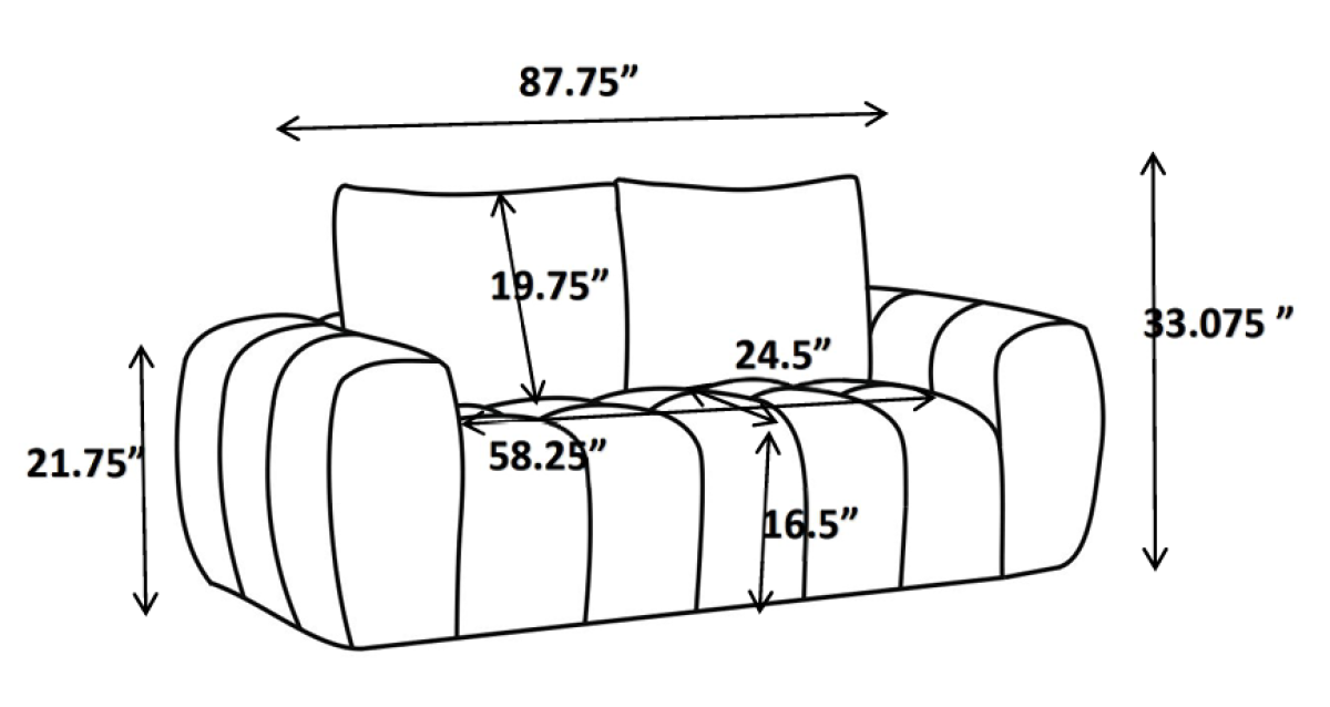 Channel-Tufted Sofa