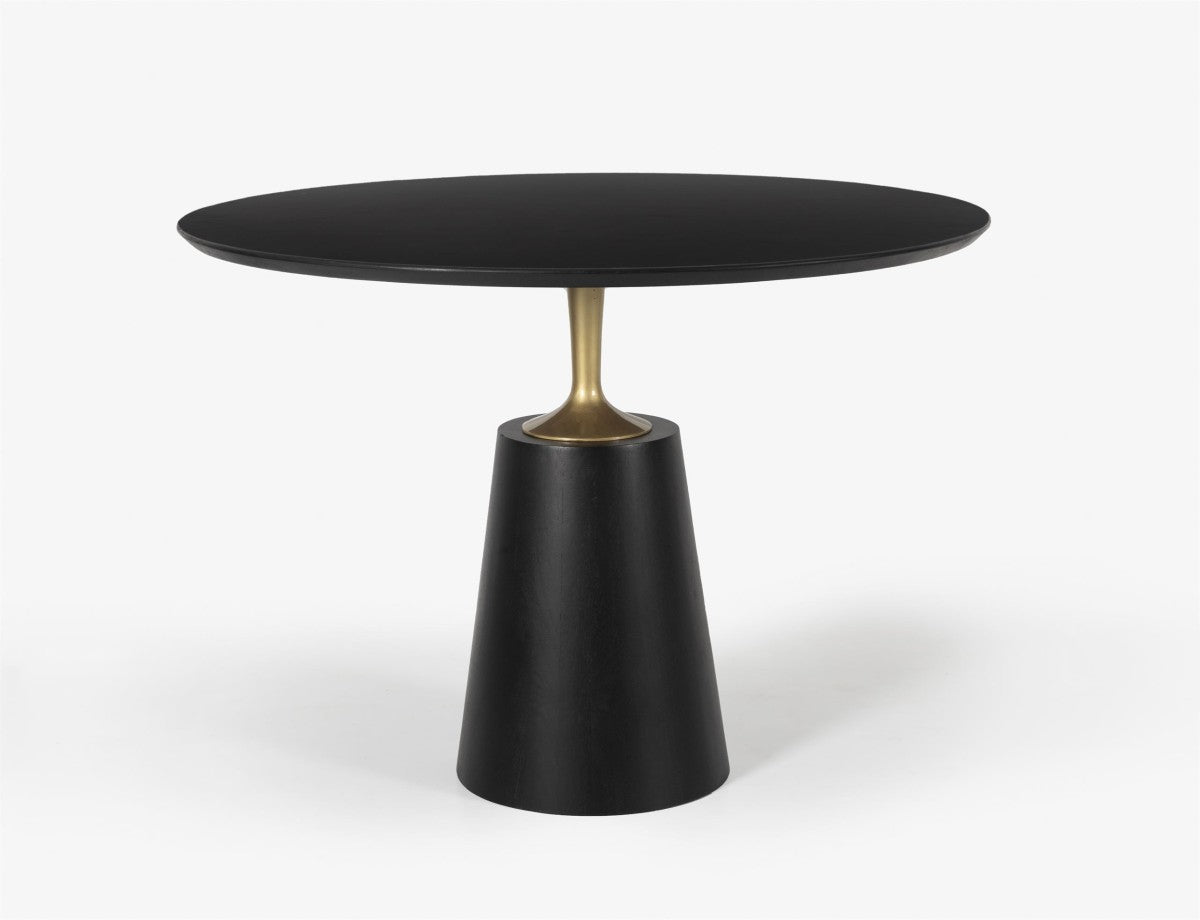Solid Wood Dining Table – Black