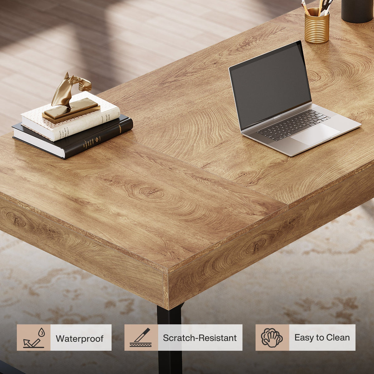 55" Executive Desk, Simple Computer Desk for Home Office